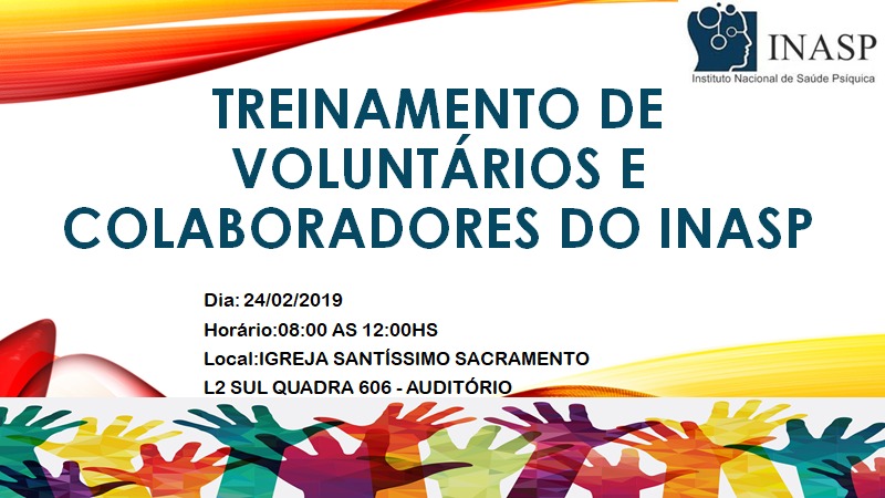 Treinamento  de Novos Voluntários e Colaboradores